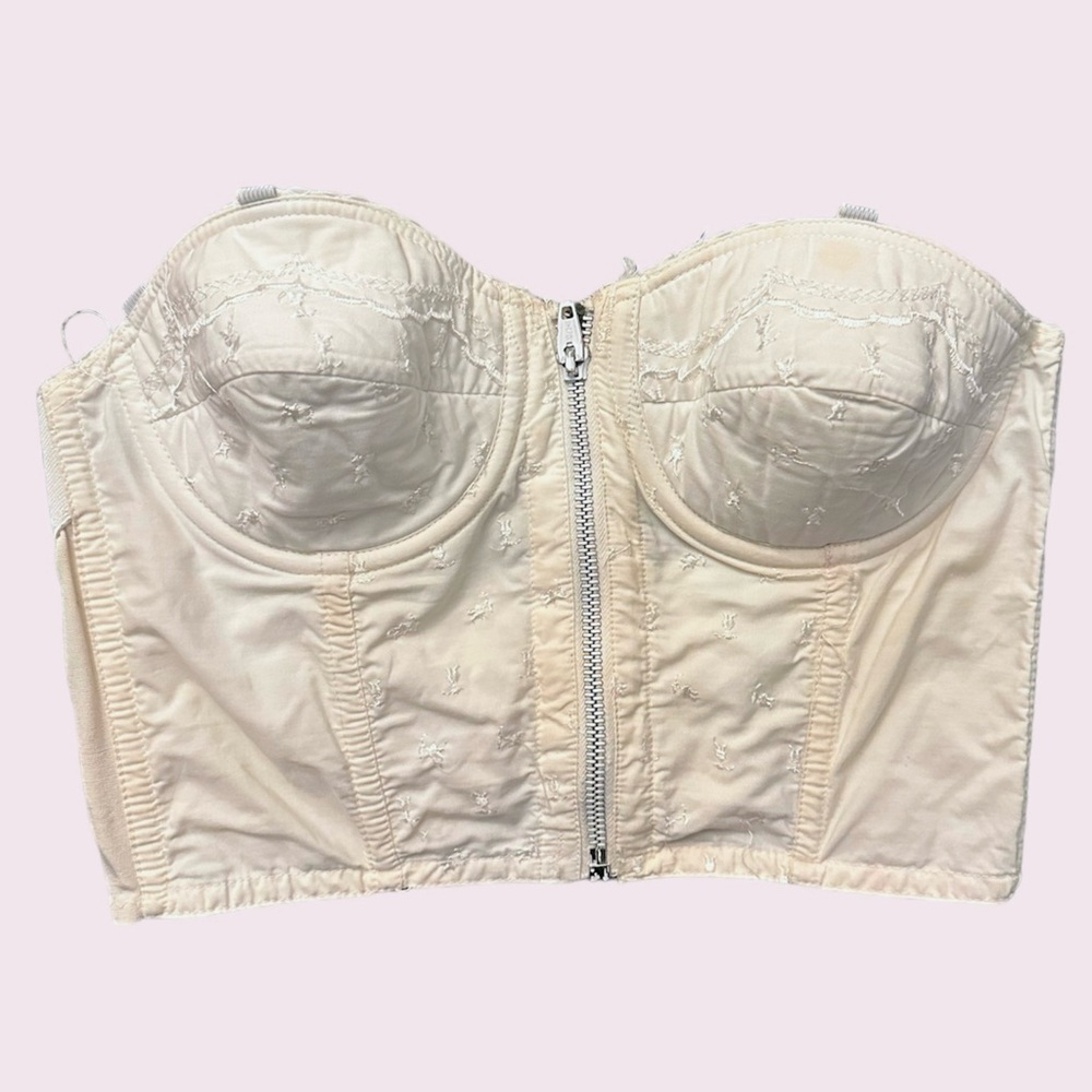 Vintage cream bustier